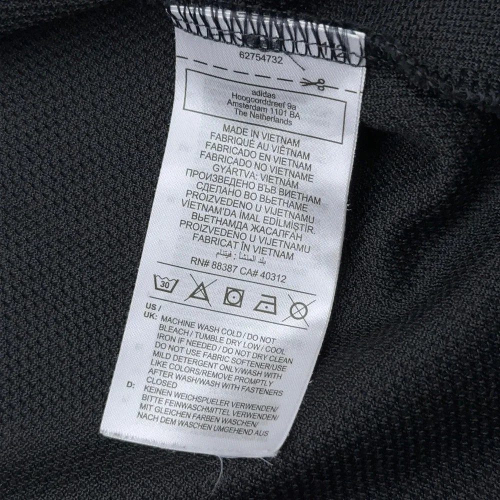 adidas 3-Stripes 1/4 Zip Pullover Men *XL* Black Melange Golf Performance GH7051